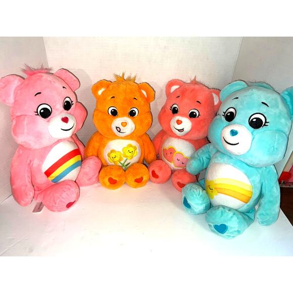 Carebears Plush Lot Cheer Bear Love A lot Wish Friend Stuffed Animals Set - Picture 1 of 5